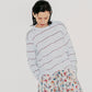 MEYAME TUCKED JACQUARD BORDER PULLOVER