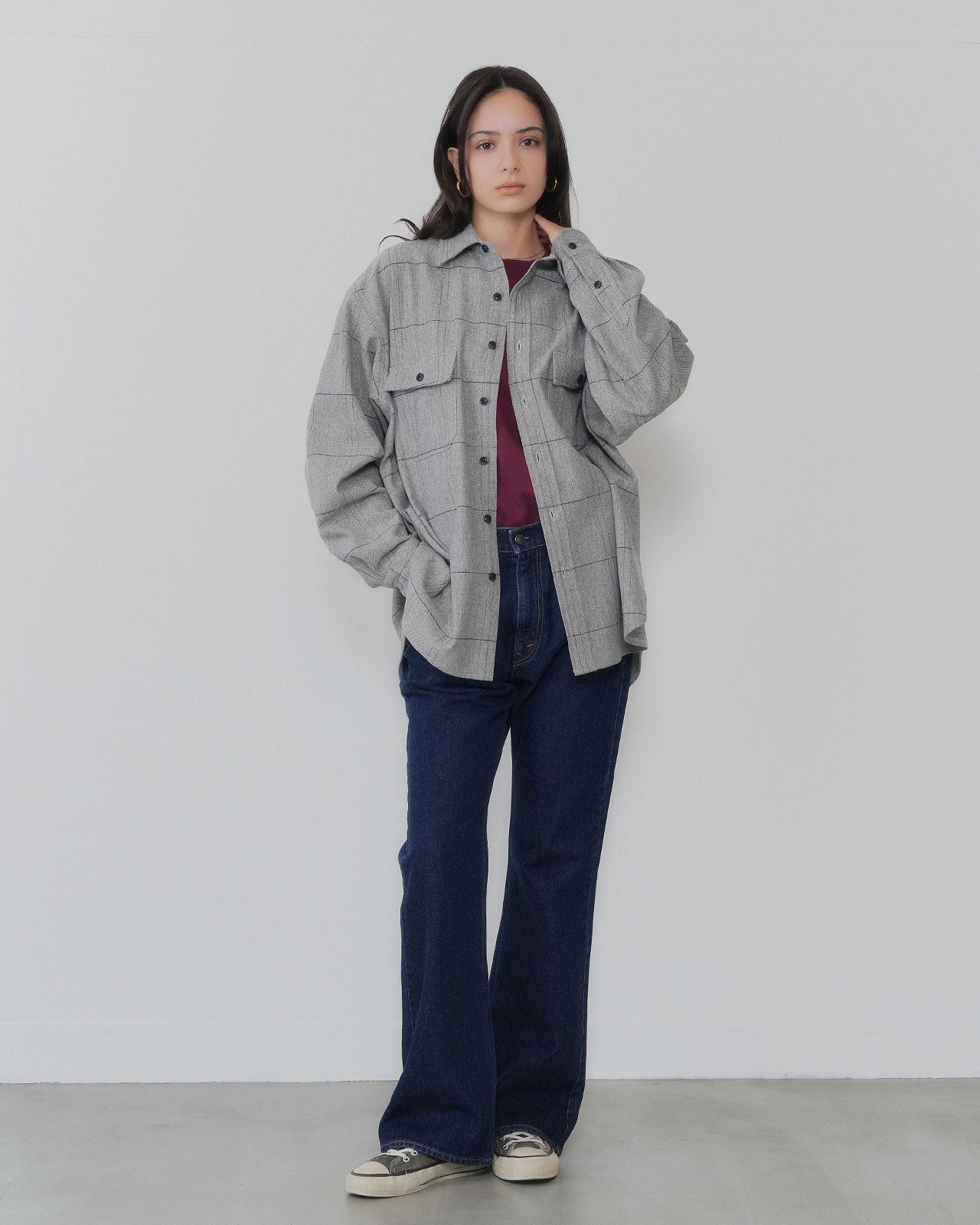 【10月上旬入荷予定】WOOL CHECKED SHIRT JACKET