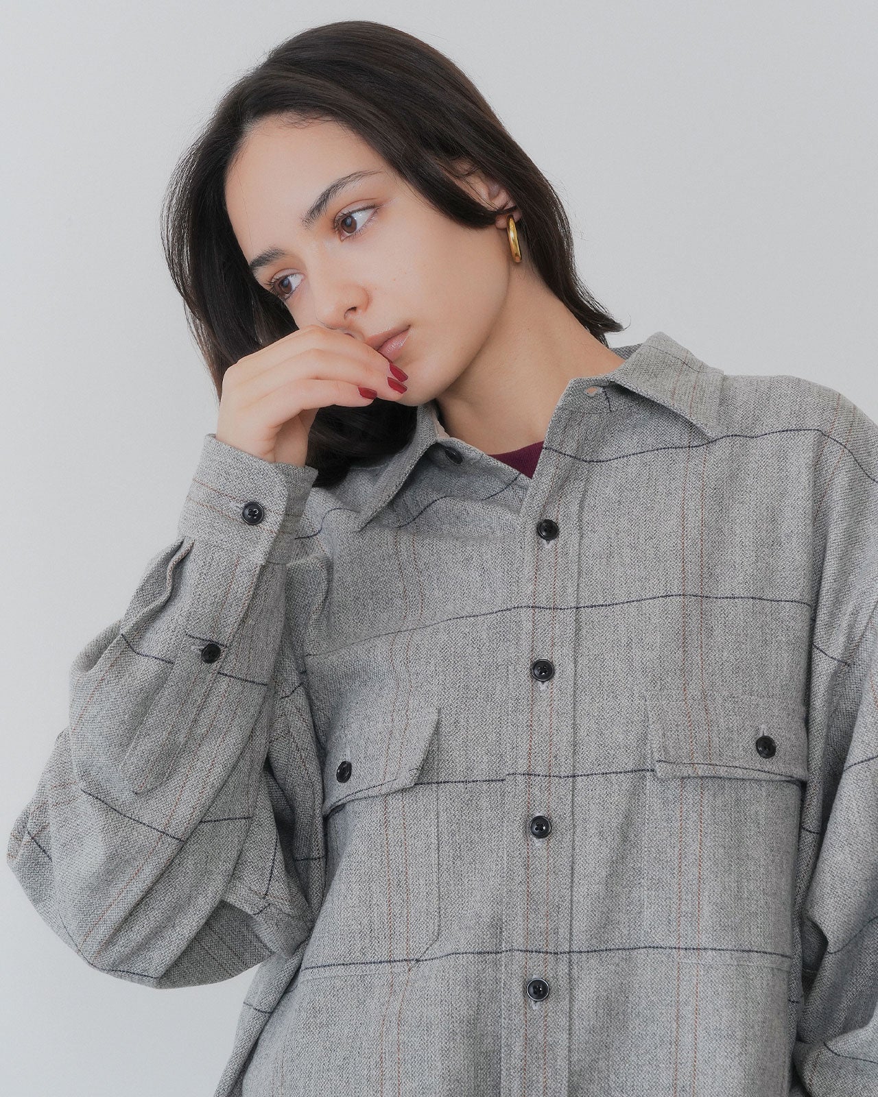 【10月上旬入荷予定】WOOL CHECKED SHIRT JACKET