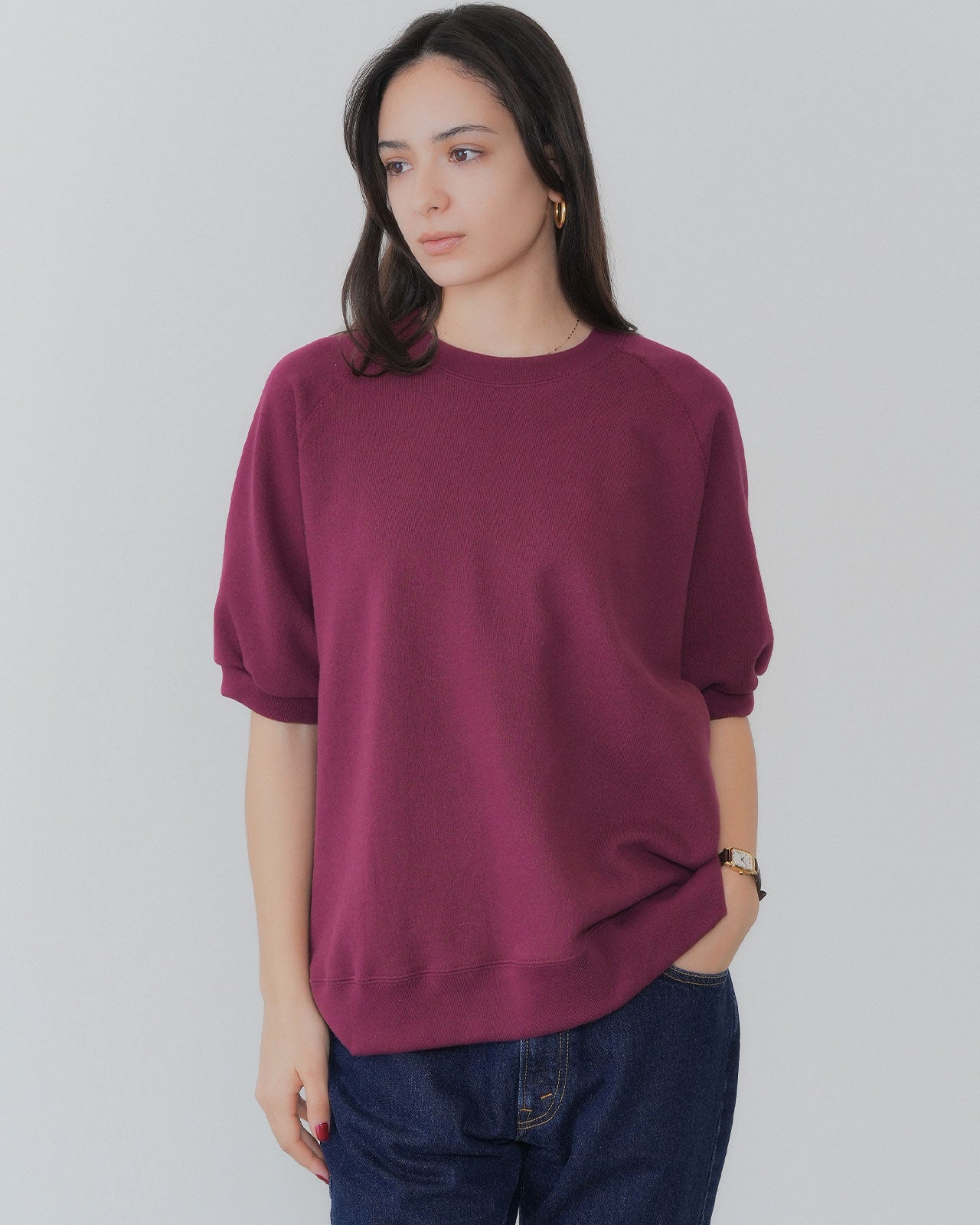 【9月上旬お届け】HALF SLEEVE SWEATSHIRT