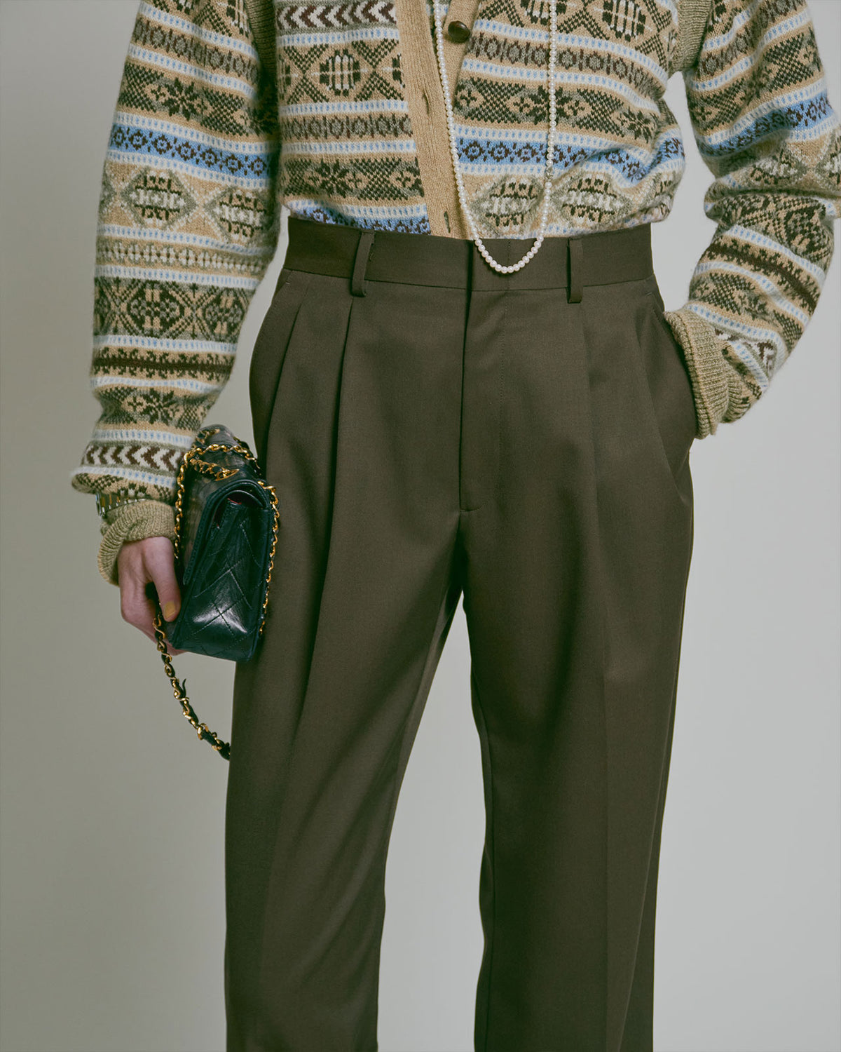 【10月上旬お届け】WASHABLE WOOL CHRYSLER PANTS