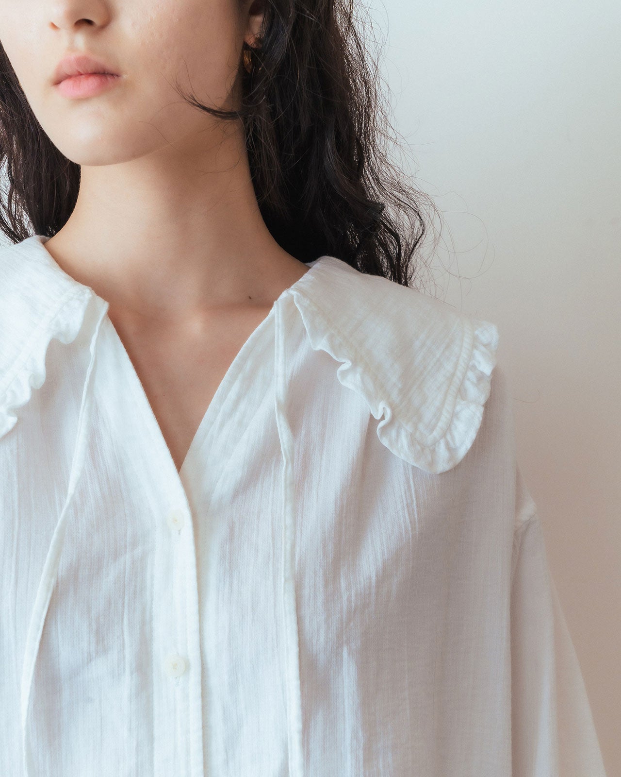 ORGANIC COTTON GAUZE BLOUSE