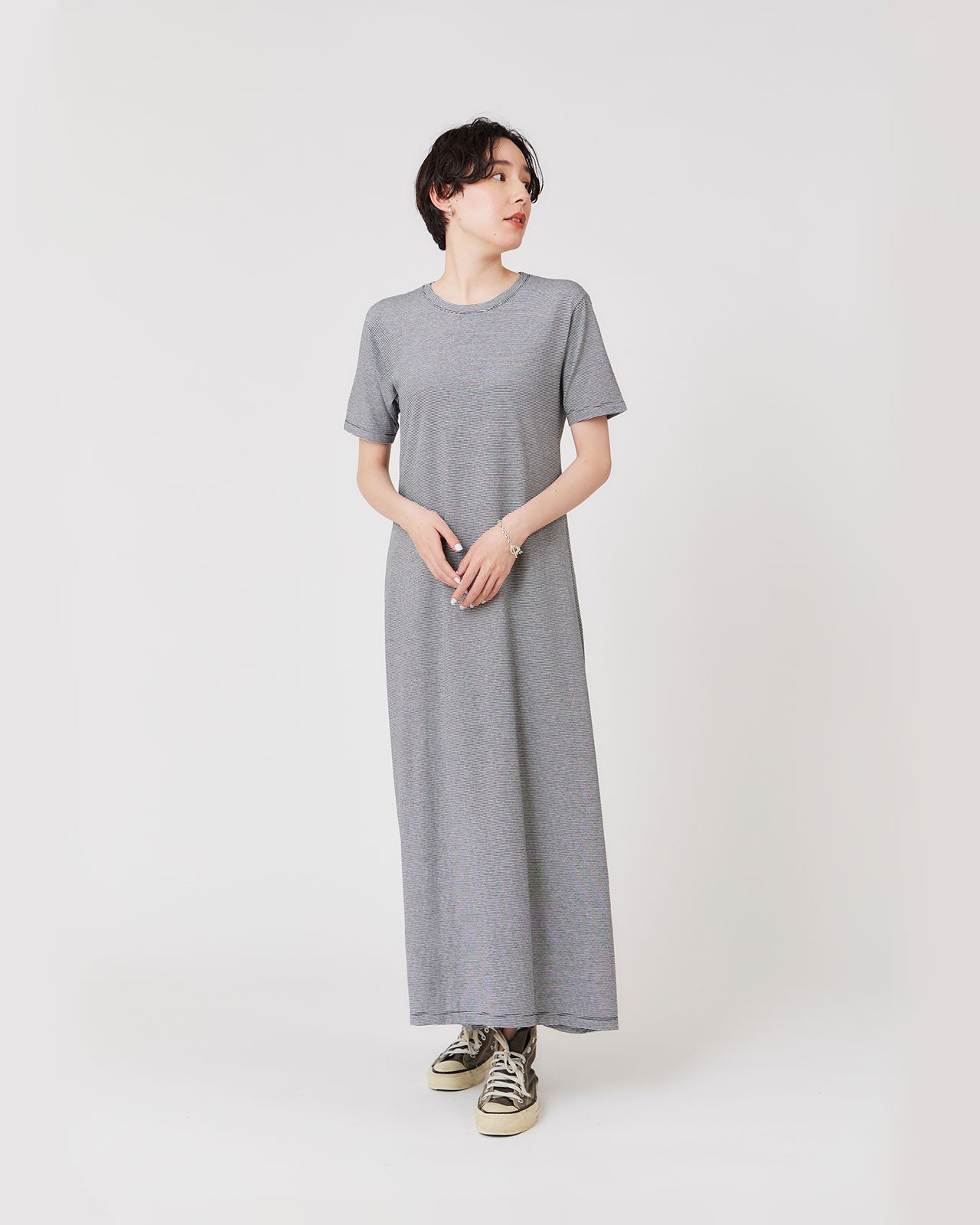 takes. Short Sleeve Dress(BORDER)