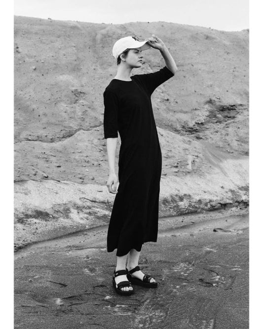 【7月中旬お届け】takes. Half Sleeve Dress