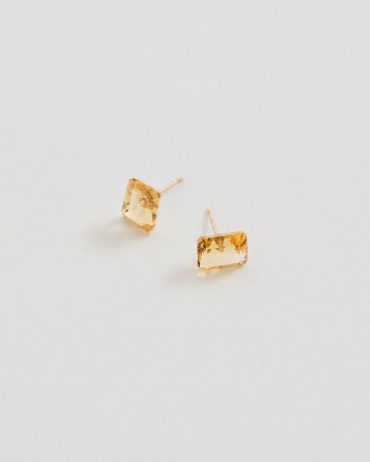 COLORED STONE EARRINGS （citrine）