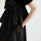 Crinkle Crinkle Crinkle embroidery scallop cami dress