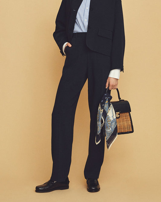 DOUBLE CLOTH BARREL PANTS