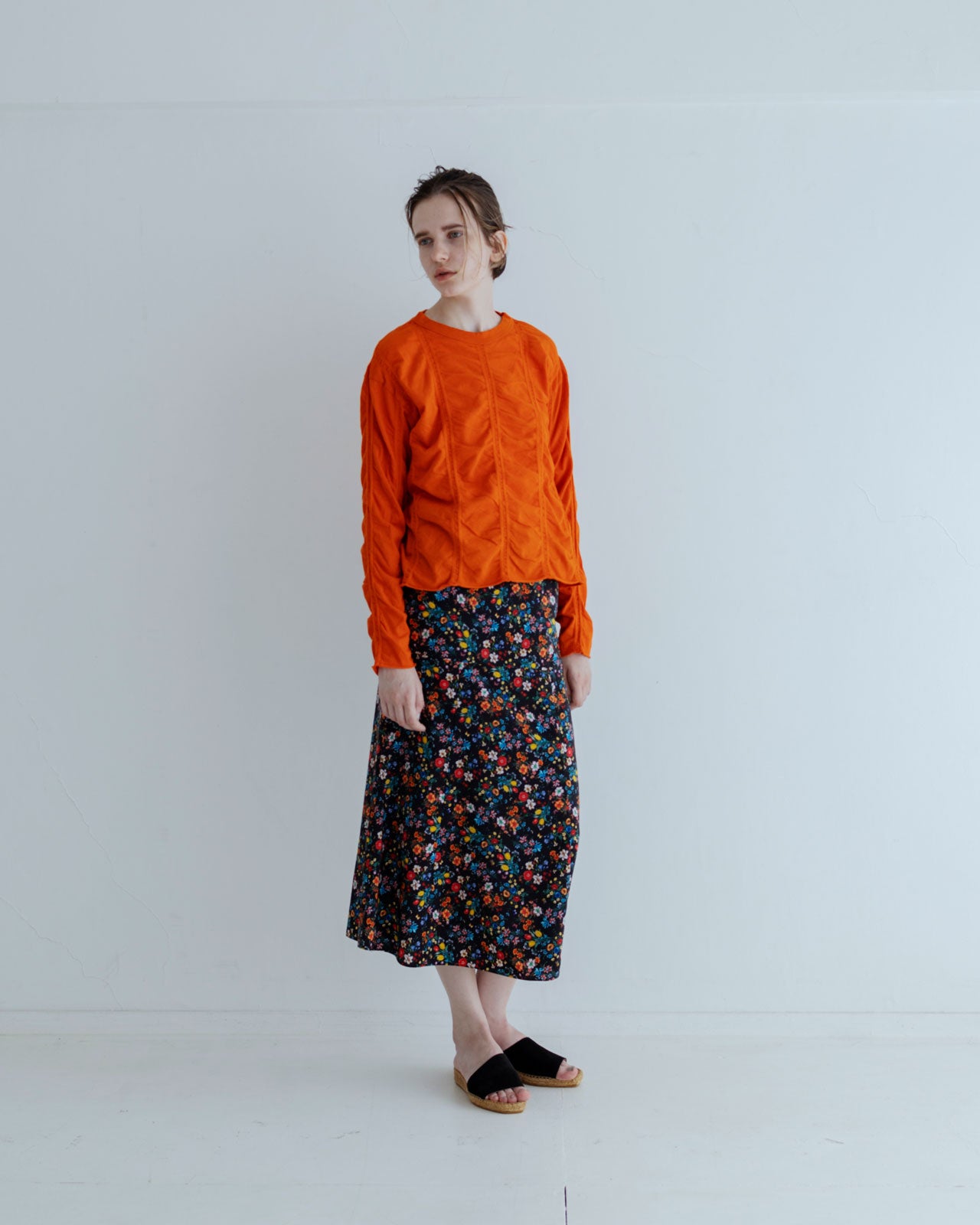 MEYAME TUCKED JACQUARD PULLOVER