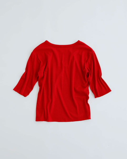 【6月下旬お届け】MEYAME RIB HALF-SLEEVE TEE