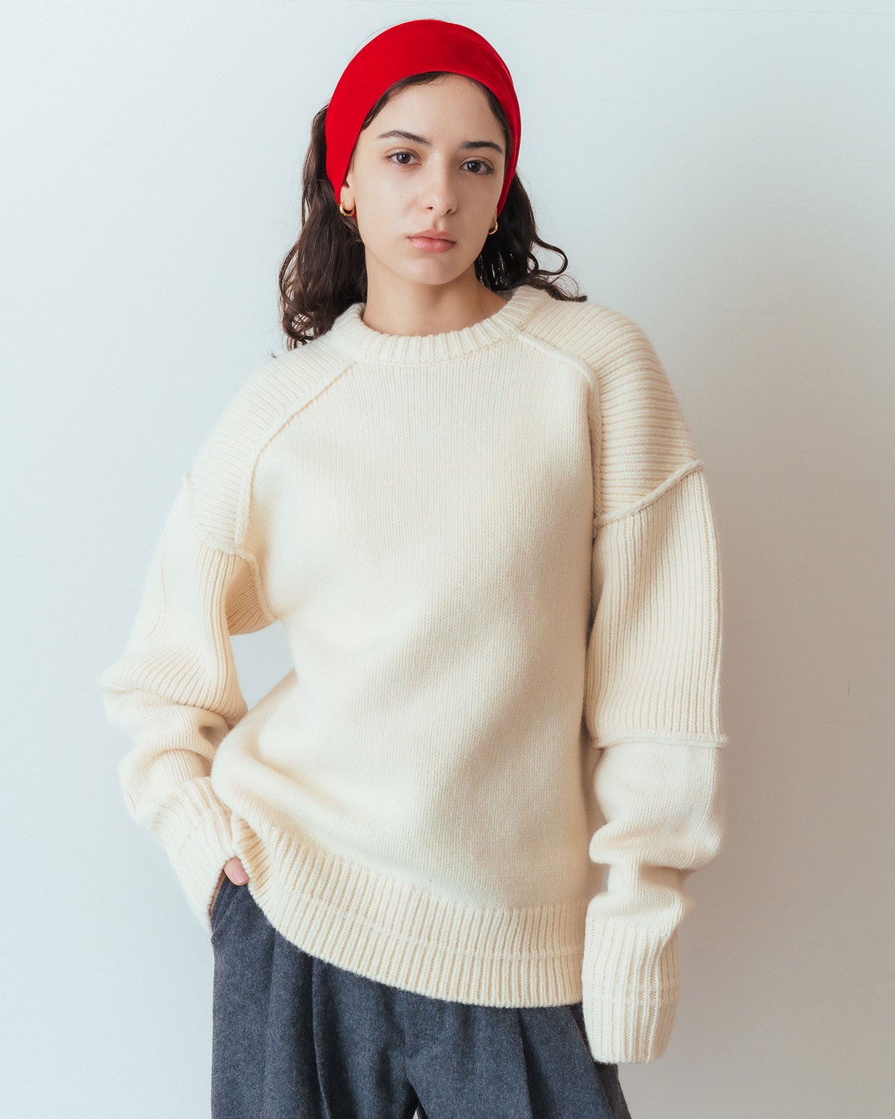 【11月中旬お届け】CHUNKY PULLOVER KNIT