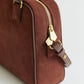 SQUARE LEATHER BAG S(BROWN)