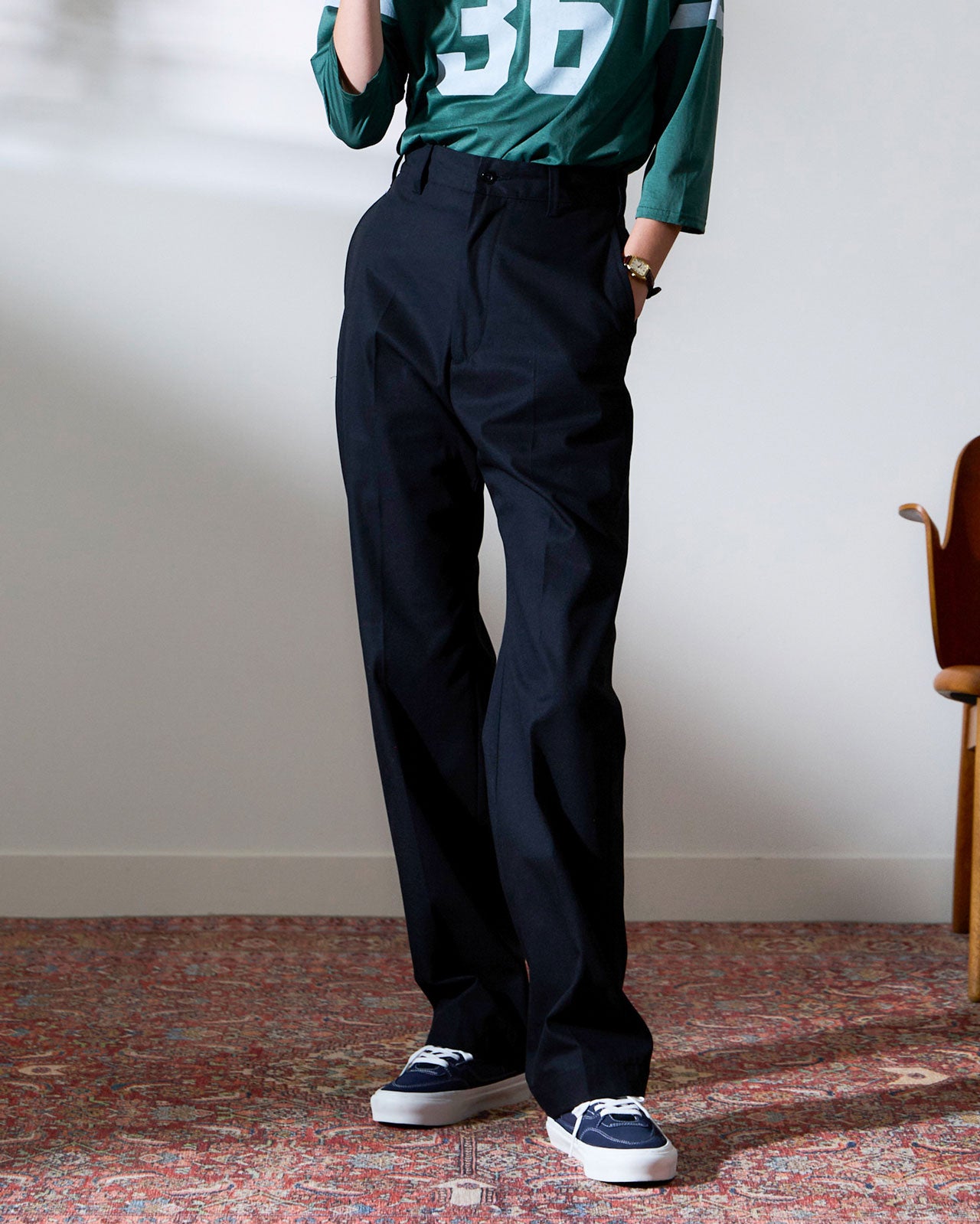 Shinzone（シンゾーン）】 WASHED HIGH WAIST CHINO 定番チノパンツ