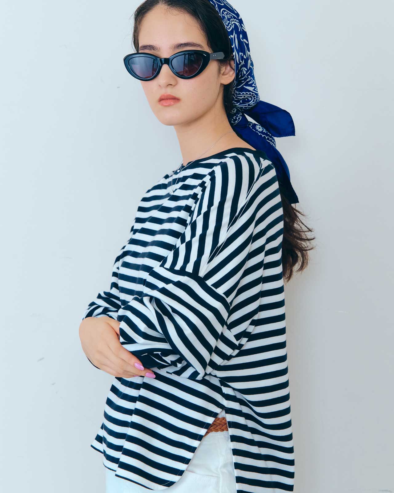 FRENCH STRIPED LONG SLEEVE TEE