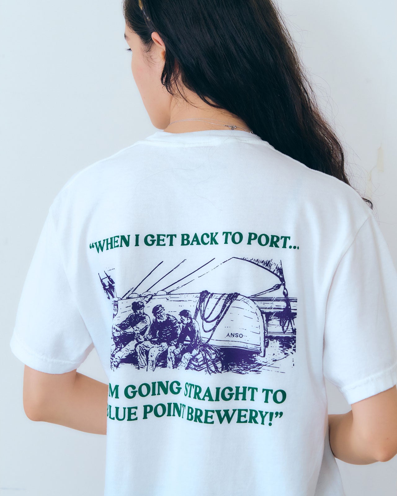 OLD SOLDIER "BACK TO PORT" TEE W/ BLUE POINT BREWERY