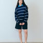 【1月下旬お届け】C/LI MESH STRIPED KNIT