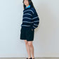 【1月下旬お届け】C/LI MESH STRIPED KNIT