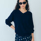 HIGH TWISTED COTTON KNIT PULLOVER