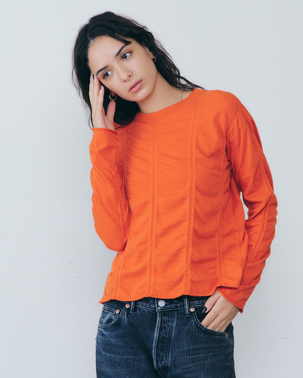 MEYAME TUCKED JACQUARD PULLOVER