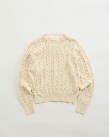 COTTON CASHMERE CABLE KNIT