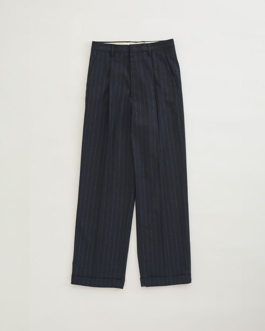 DOUBLE CUFF PINSTRIPE TROUSERS