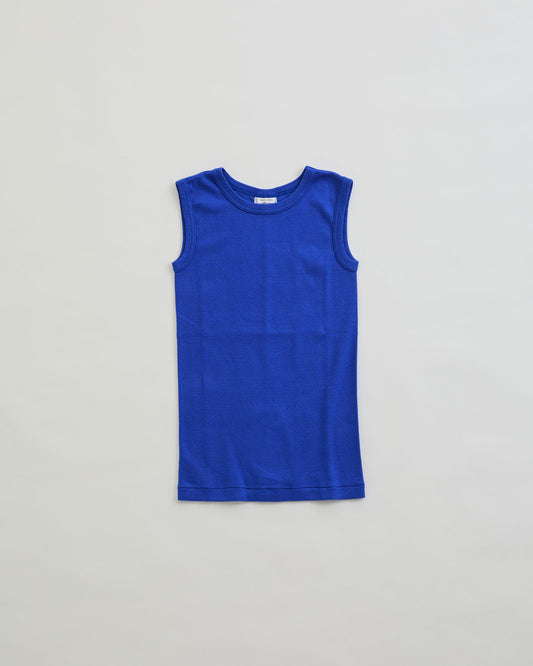 【BLUE：4月中旬お届け】CIRCULAR RIB SLEEVELESS