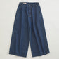 MEYAME DENIM SIDE LINE WIDE PANTS