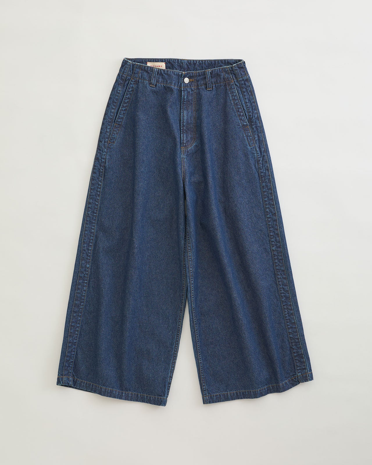 MEYAME DENIM SIDE LINE WIDE PANTS