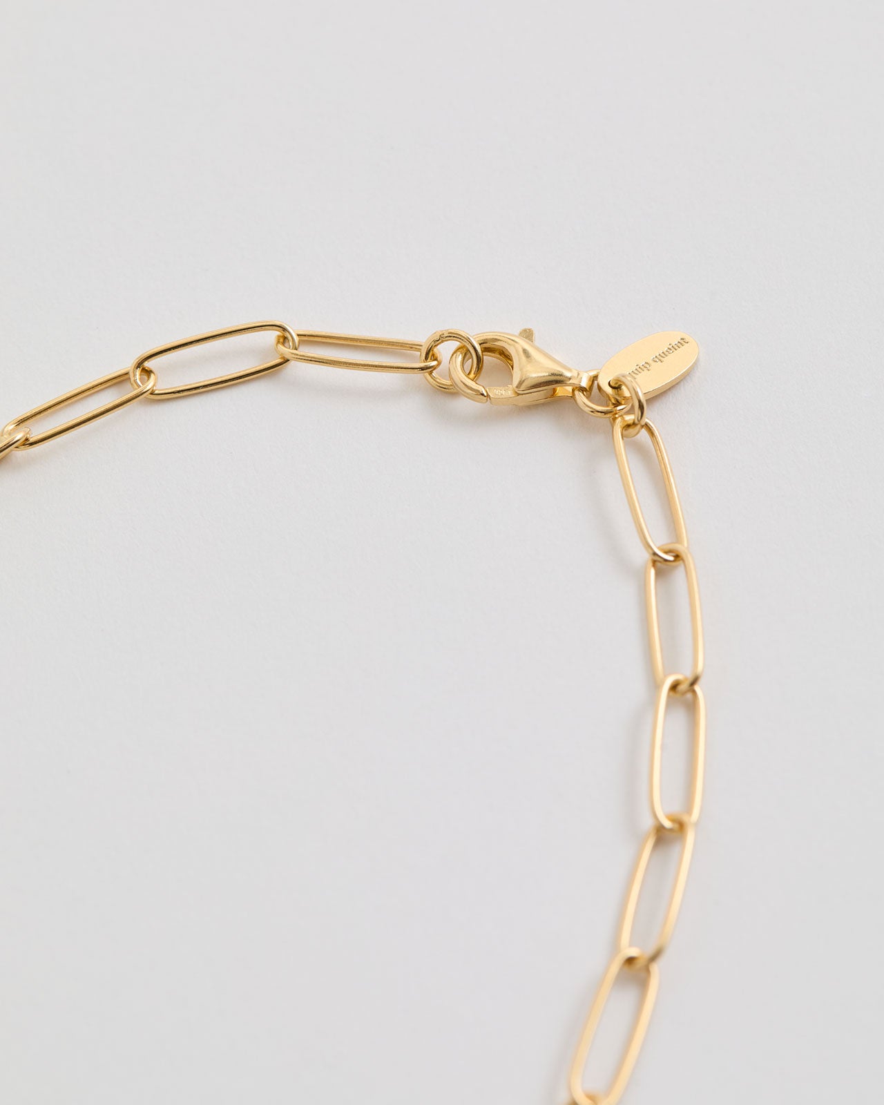 quip queint rectangle chain long necklace(GOLD)