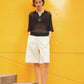 【4月中旬お届け】OPENWORK POLO KNIT