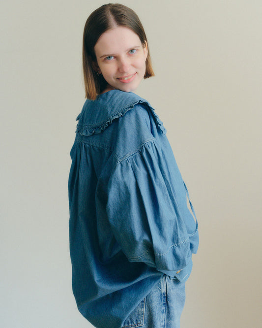 DENIM BLOUSE