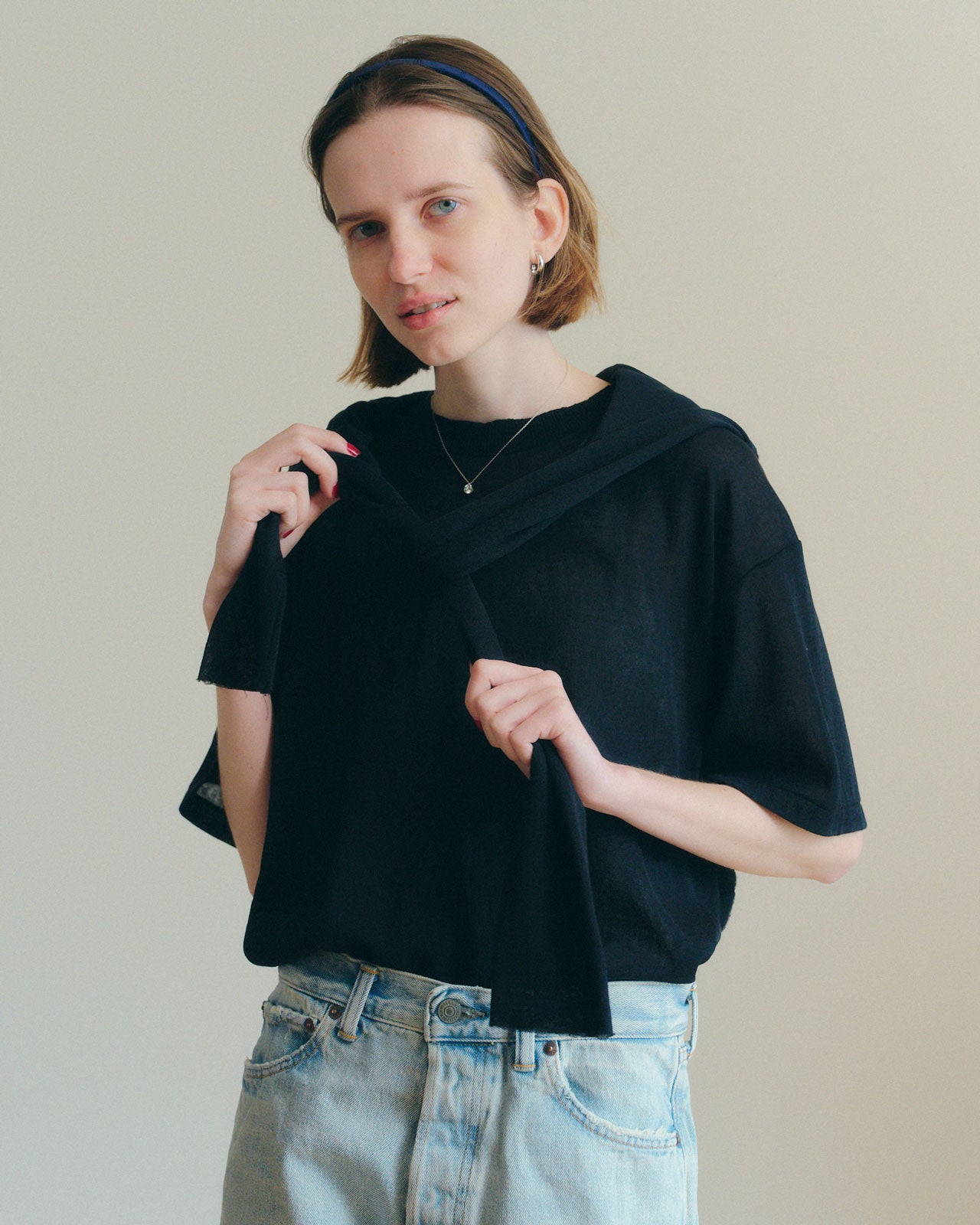 SHEER GAUZE HALF SLEEVE TEE – Shinzone SHEER GAUZE HALF SLEEVE TEE – Shinzone