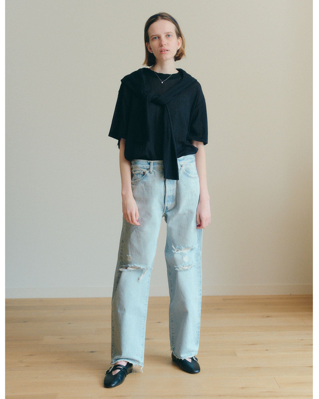 SHEER GAUZE HALF SLEEVE TEE – Shinzone SHEER GAUZE HALF SLEEVE TEE – Shinzone