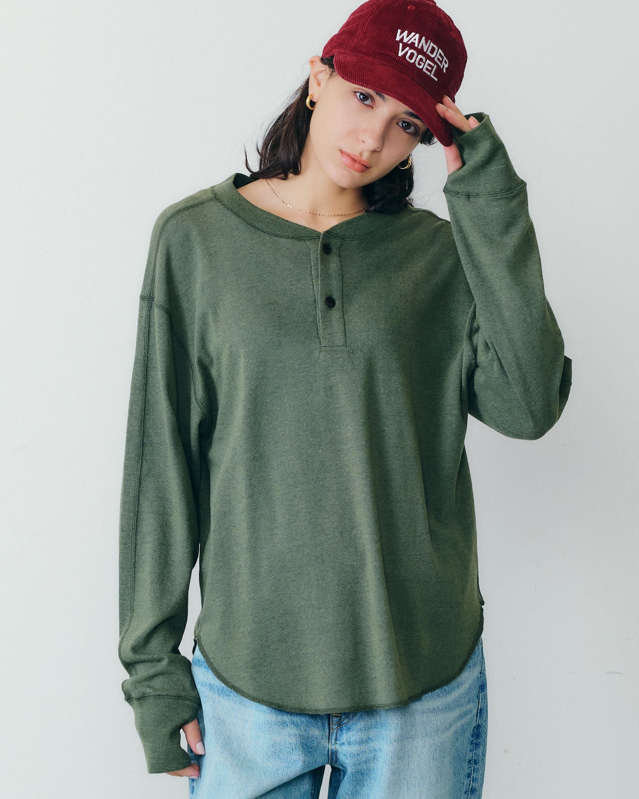【9月下旬入荷予定】C/W HENLEY NECK SHIRT