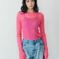 【9月下旬お届け】CASHMERE SILK RIB KNIT