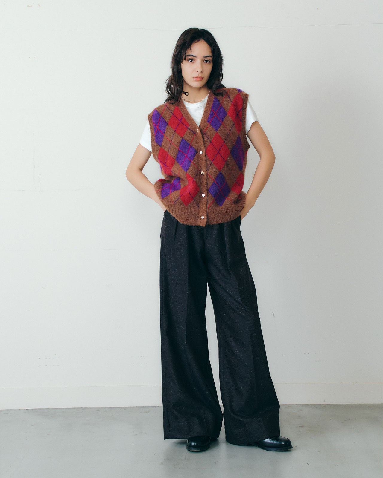 10月上旬入荷予定】ARGYLE KNIT VEST – Shinzone