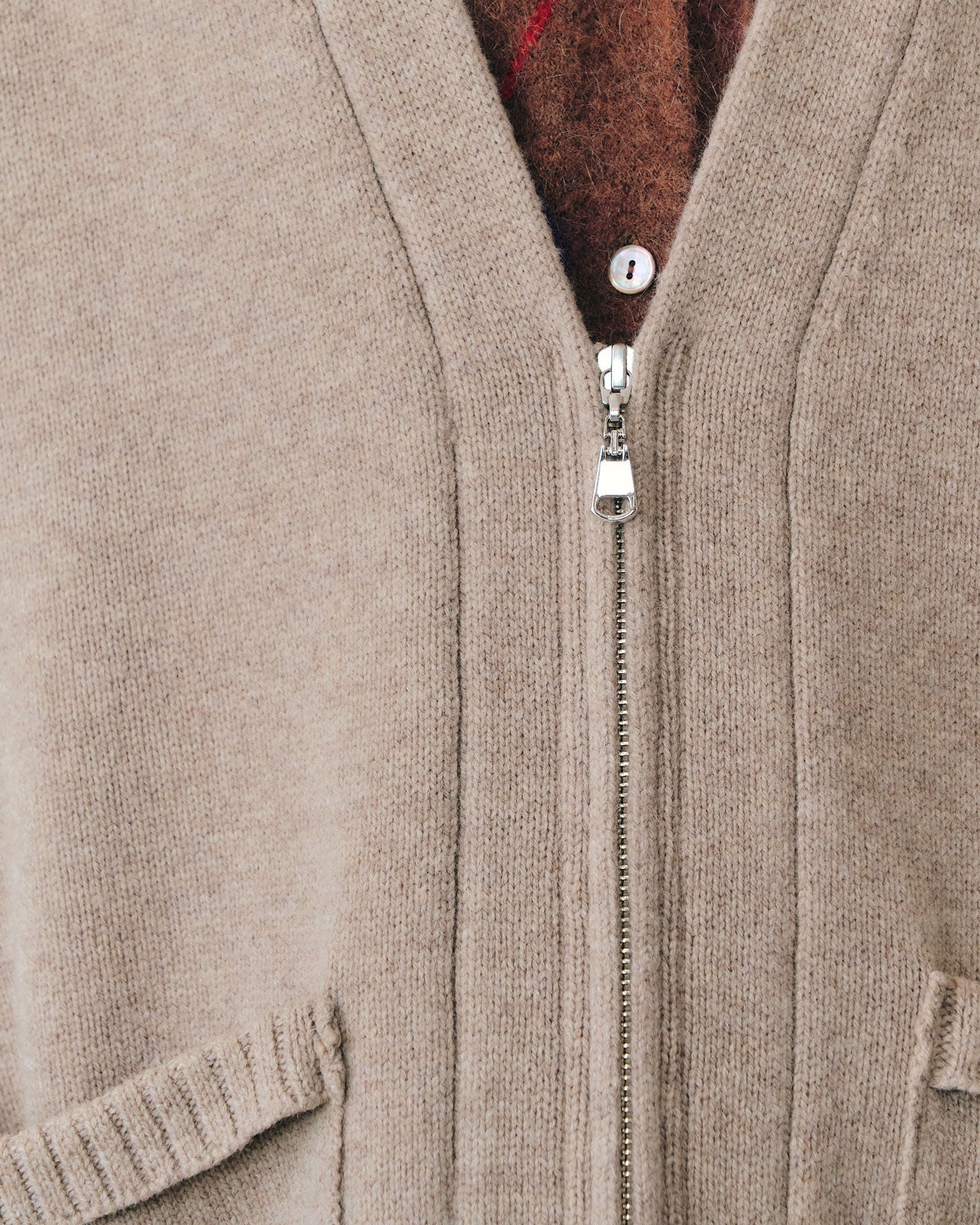 【10月中旬入荷予定】WOOL KNIT ZIP CARDIGAN
