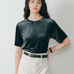 VELOUR HALF SLEEVE TEE