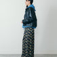 FLOWER BOUQUET PRINTED SATIN SKIRT