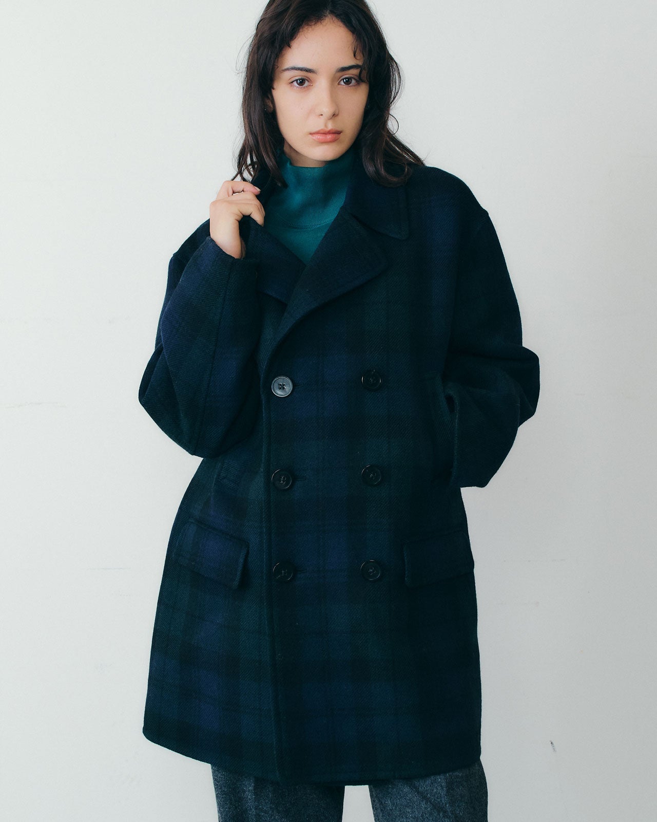【10月中旬入荷予定】OVERSIZED WOOL PEACOAT (Lovat)