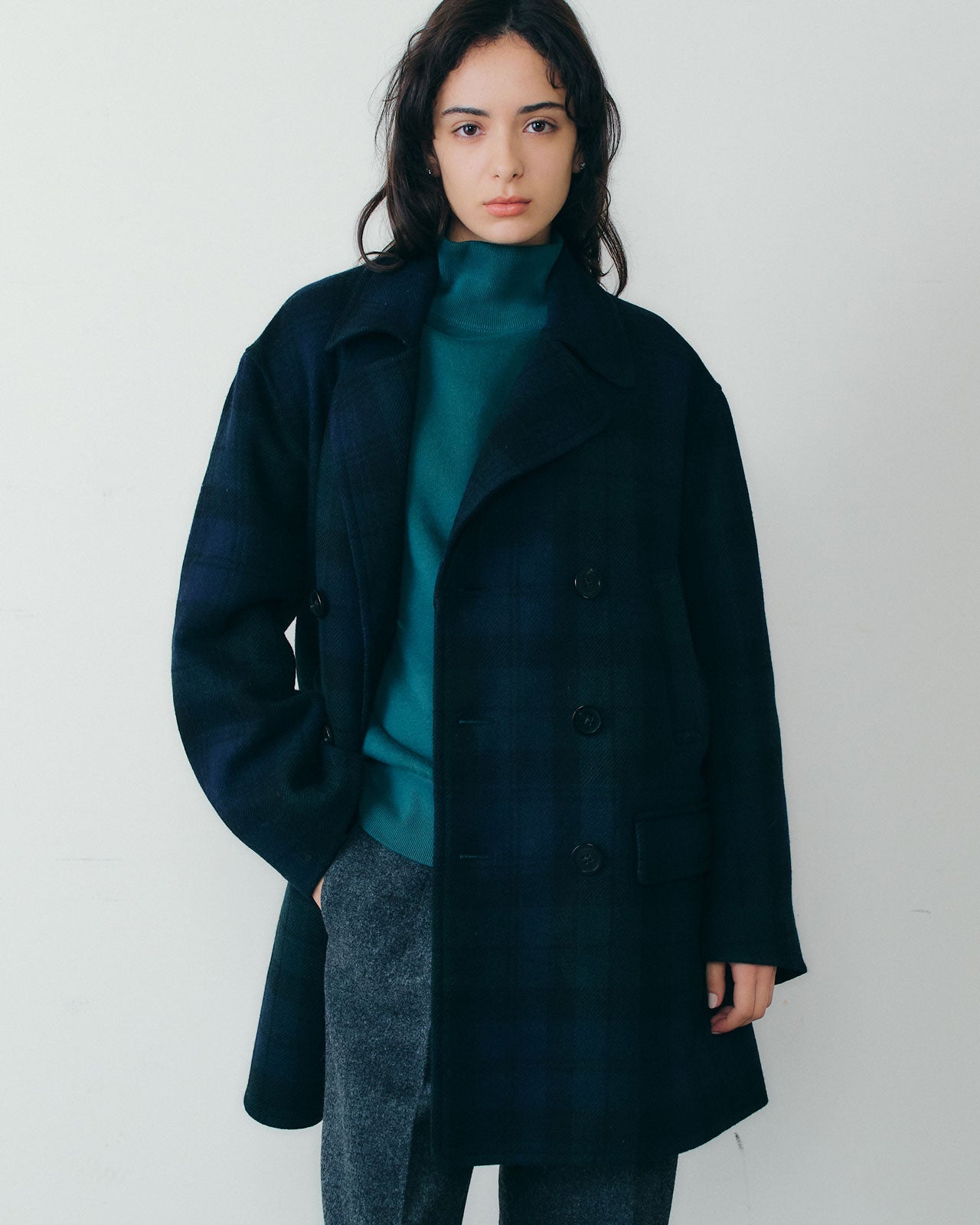 10月中旬入荷予定】OVERSIZED WOOL PEACOAT (Lovat) – Shinzone