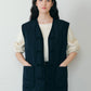 【9月中旬お届け】CHINA BUTTON QUILTED VEST