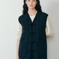 【9月中旬お届け】CHINA BUTTON QUILTED VEST