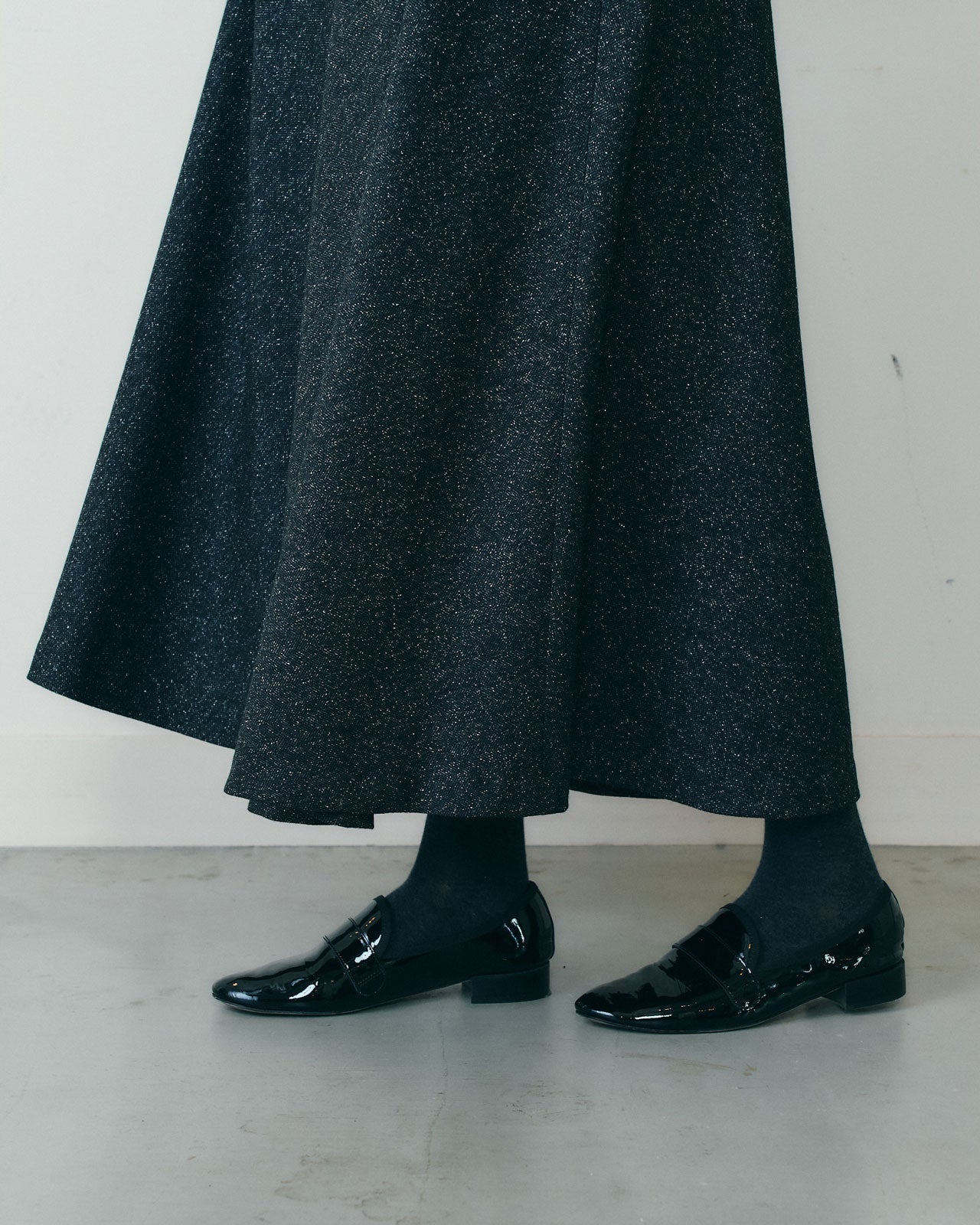 【9月中旬お届け】HERRINGBONE FLARE SKIRT