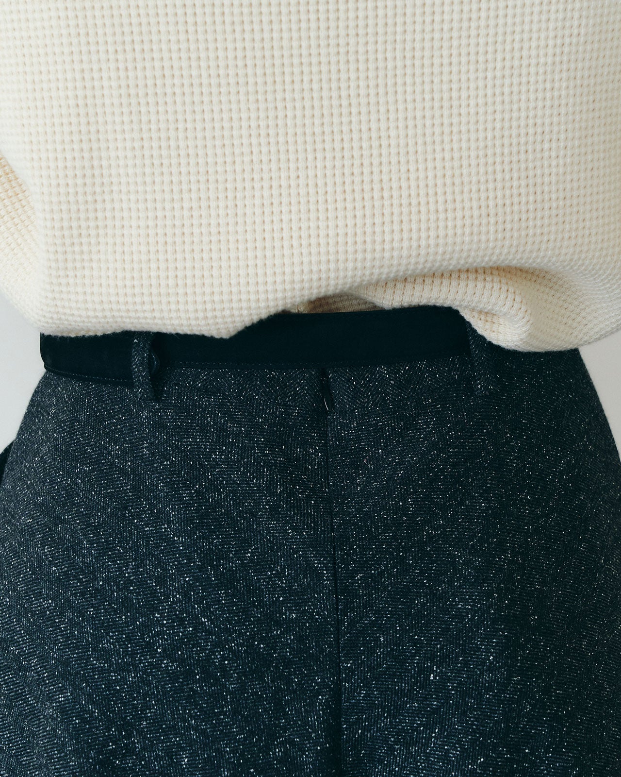 【9月中旬お届け】HERRINGBONE FLARE SKIRT