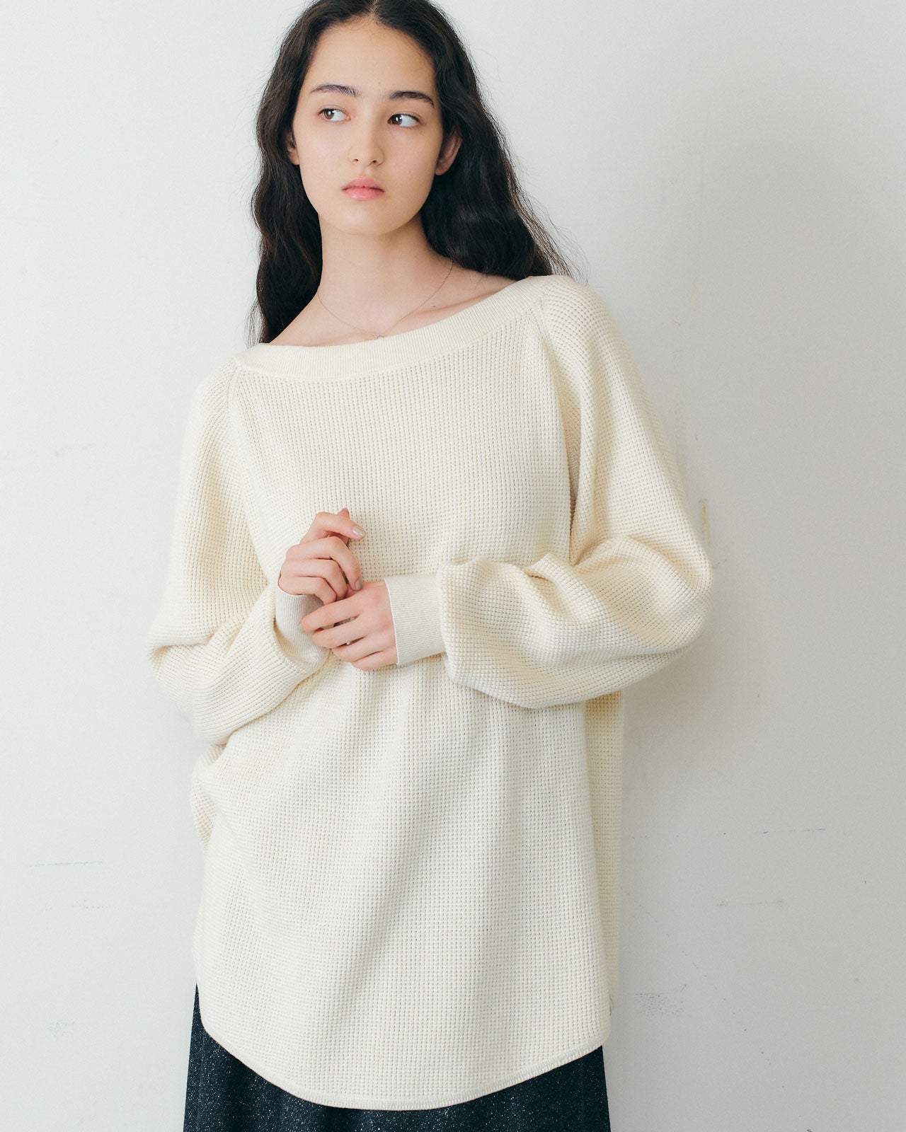 【9月下旬お届け】WAFFLE KNIT PULLOVER