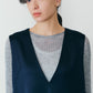 【9月中旬お届け】WOOL SATIN DRESS