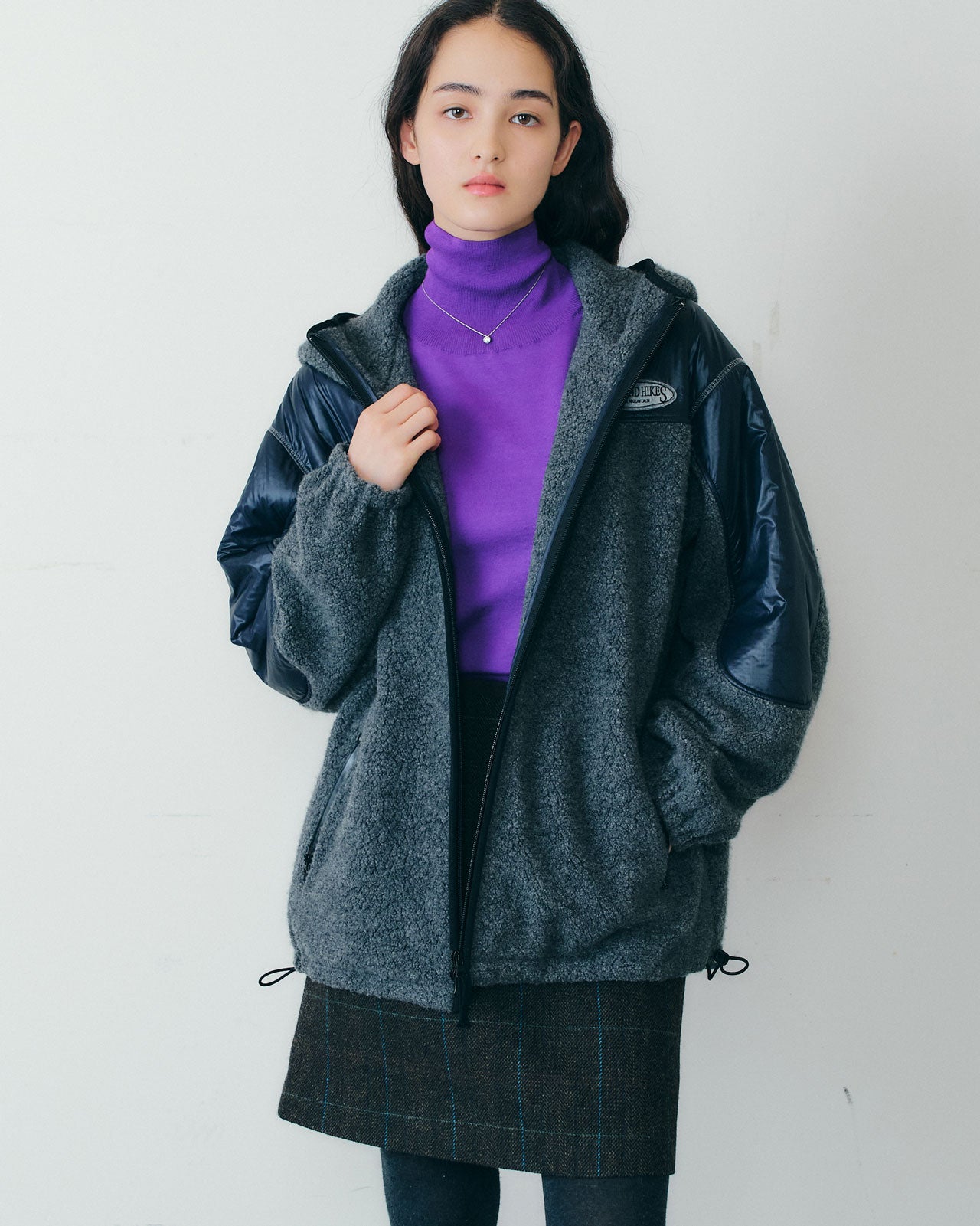 COTTON SILK HIGH NECK KNIT