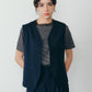【6月下旬お届け】T/W CRAPE GILET