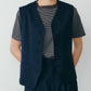 【6月下旬お届け】T/W CRAPE GILET