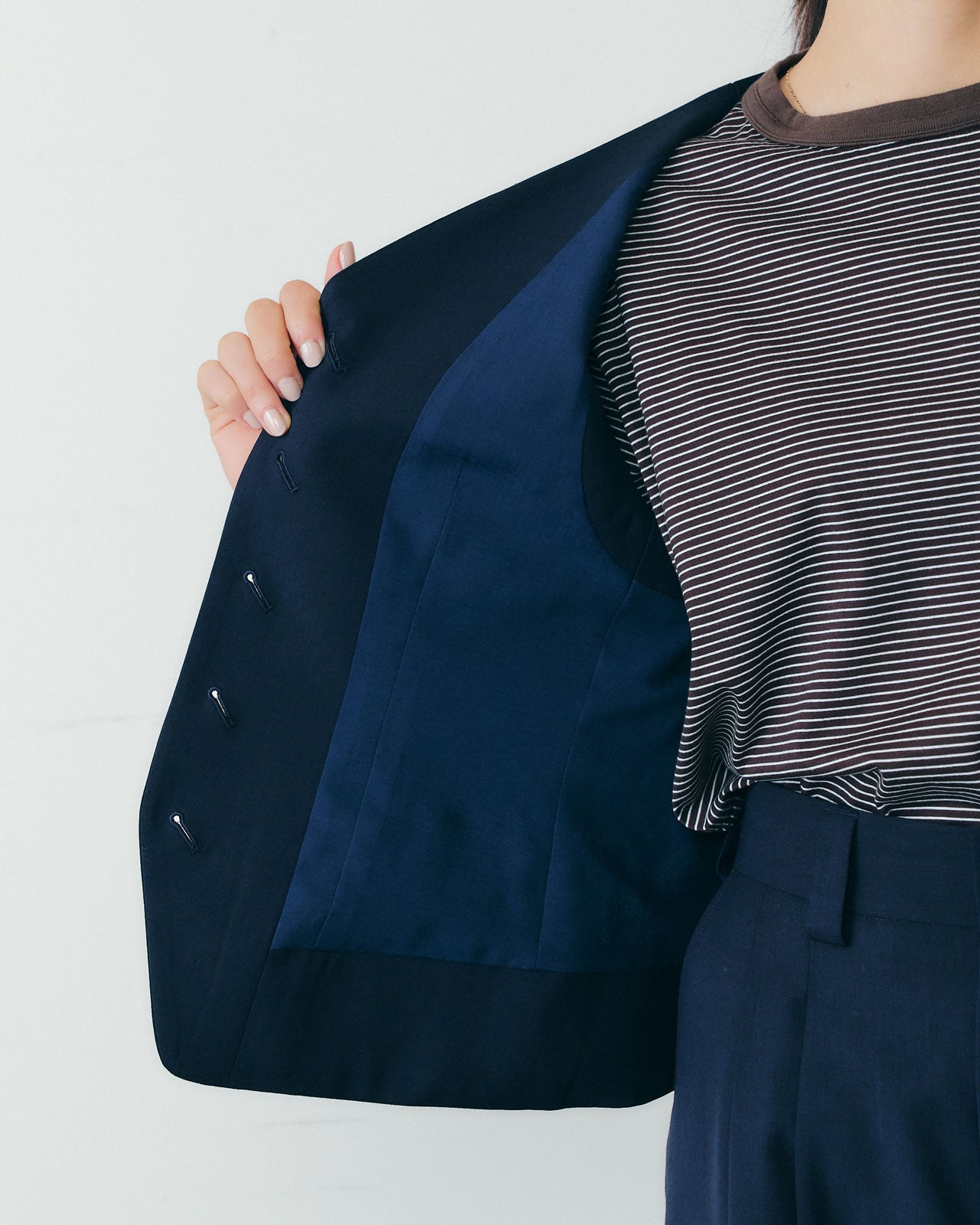 【6月下旬お届け】T/W CRAPE GILET